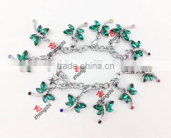 Fashion Alloy Lockets/Glass Beads Snake Bracelet Gifts (PDE60229)