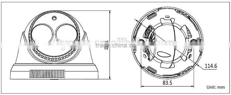 Alibaba Europe Hikvision DS-2CE56C2T-IT3 Turbo HD 720P Outdoor IR Dome TVI