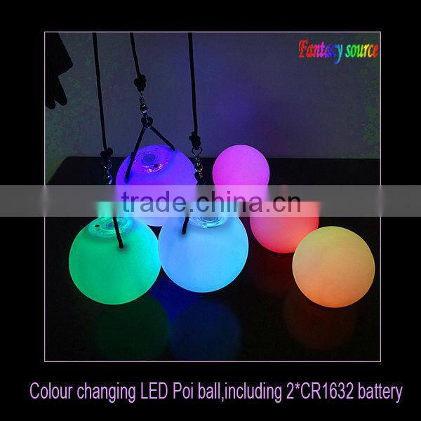 cheapest led poi ball,led juggling glow poi ball,RGB Color Changing LED Poi Ball, Flashing LED Poi Ball, Light Up Poi Balls
