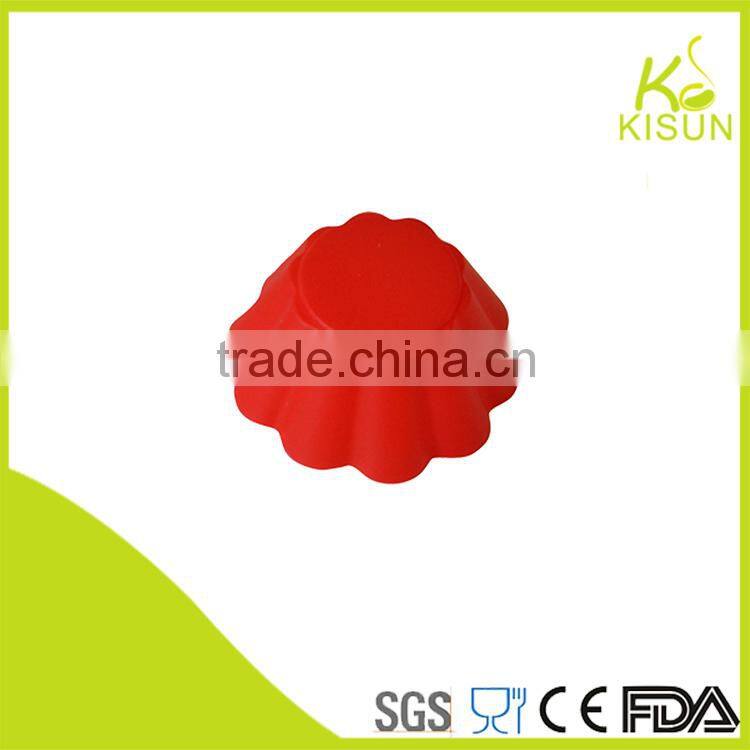 flowers shape cupcake mould with many color