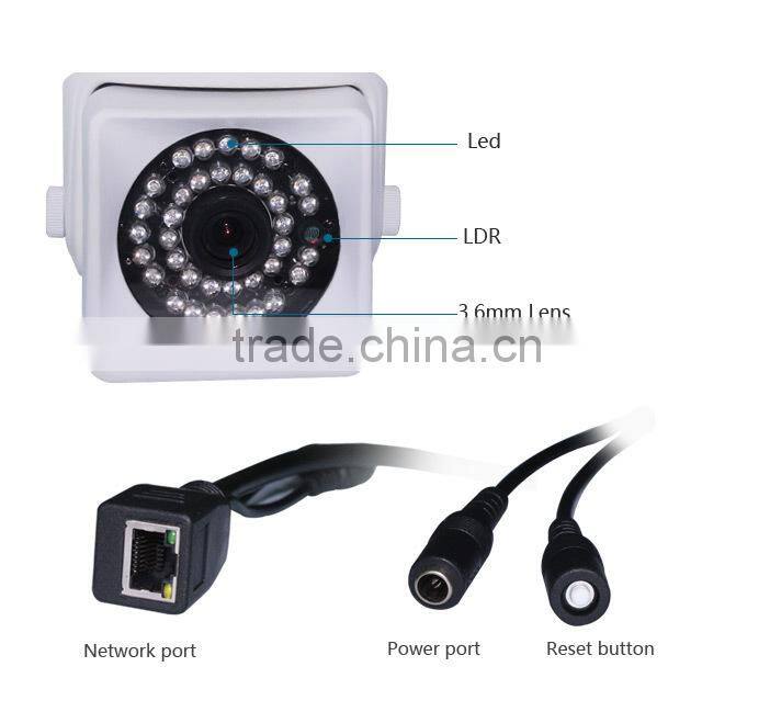 Hot selling 720P CCTV bullet Waterproof Outdoor Network Camera with H.264 IR 20m
