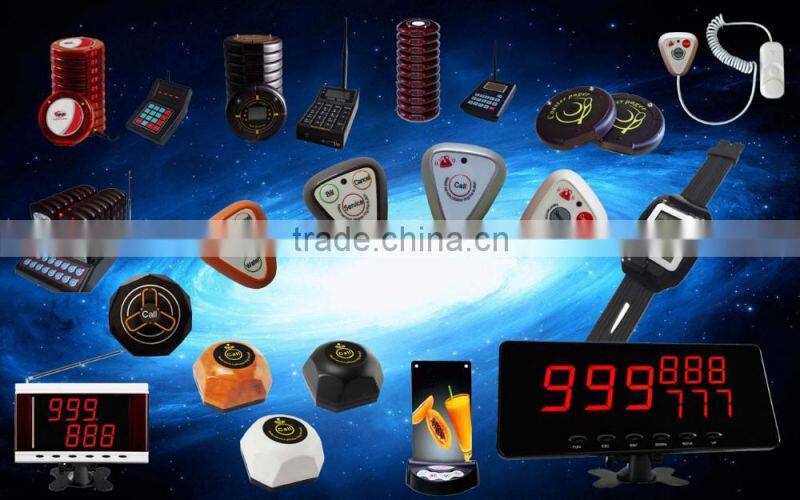 Convenient wireless table buzzer for restaurant