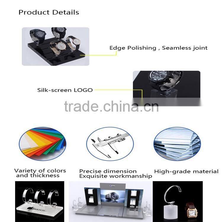 Wooden mdf holder stands acrylic lipstick stand mdf wood cosmetic display for beauty products