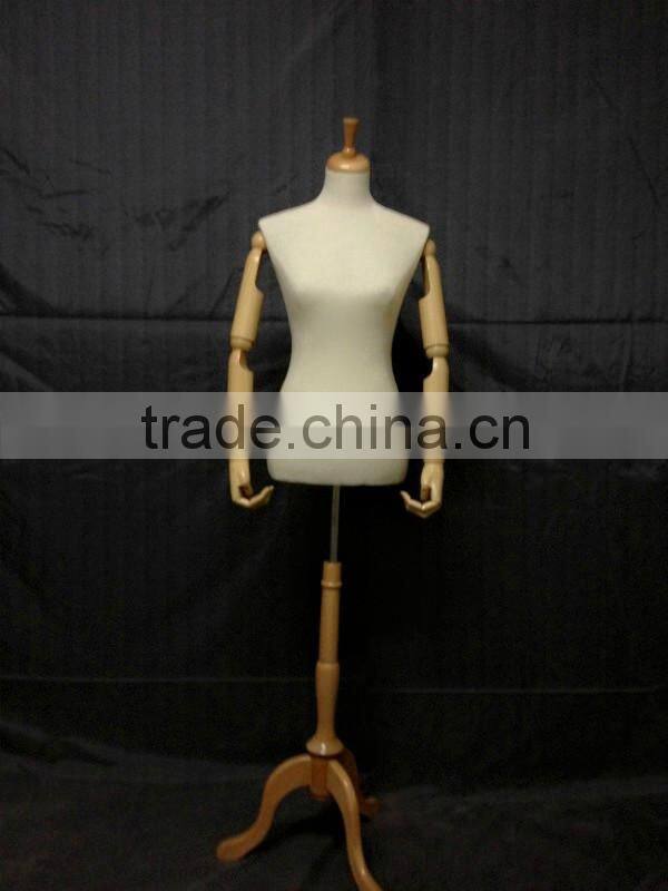 upper body wrapped cloth female mannequin with hand