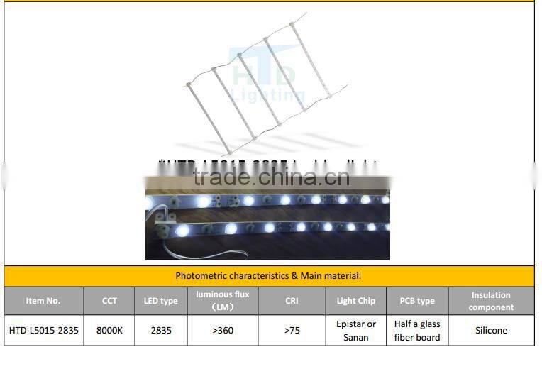 high brightness eco-friendly 2835SMD rigid light for light box led ladder light