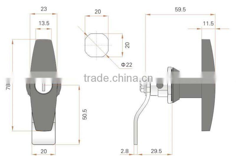 Handle lock with strong water resistance SP-MS101-1