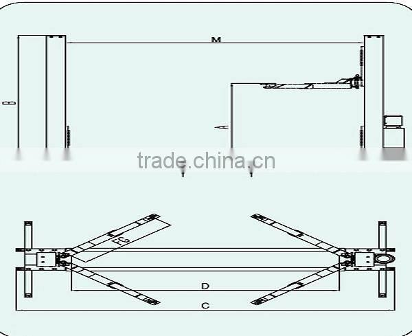 Torin BigRed 3TON 2 Post Hydraulic Car Lift CE