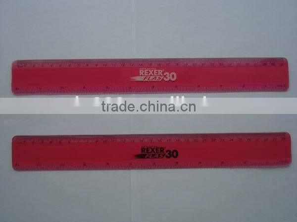 wholesale promotional 12' 30cm PVC flexible soft ruler with logo printing