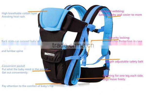 safty cotton baby carrier backpack baby sling carrier with 4 carrying method