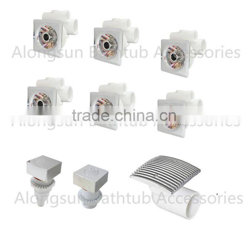 F-01-98M 1.5" whirlpool accessories square suction for jetted tub