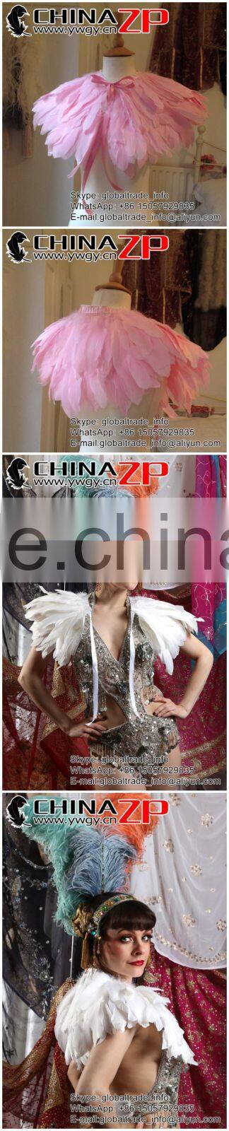 ZPDECOR No.1Feather Supplier in China Goose Feather Size 15-20 cm Beige Feather Trimming Fringe