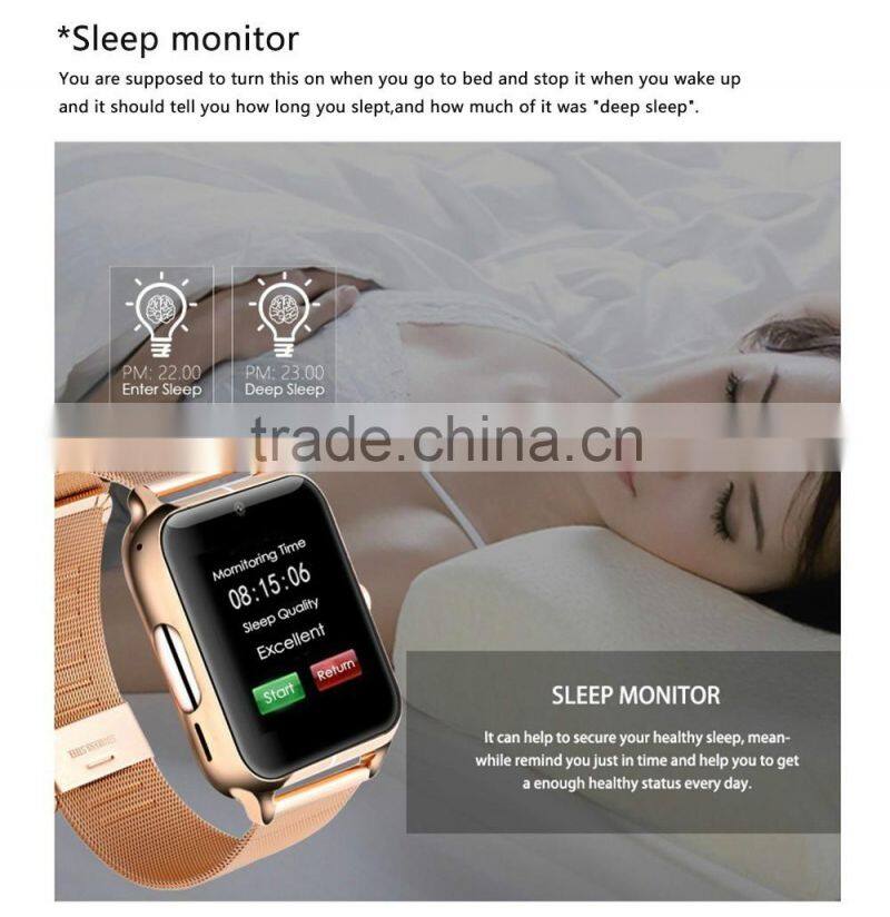 New Sedentary Remind Inteligente Z60 Smart Watch TF Card Camera Bluetooth Smartwatch For Android Phone