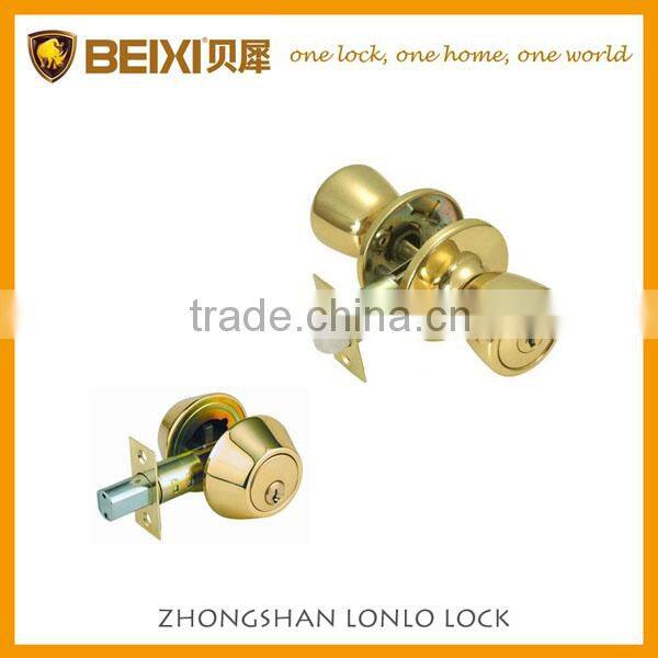 High Quality Polished Key In Knob Lock With Deadbolt combo lockset
