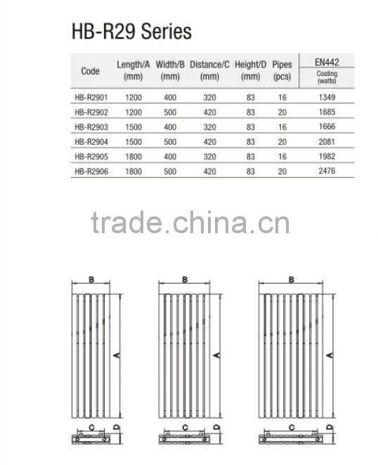 HB-R29 series room hot water heated steel design radiators