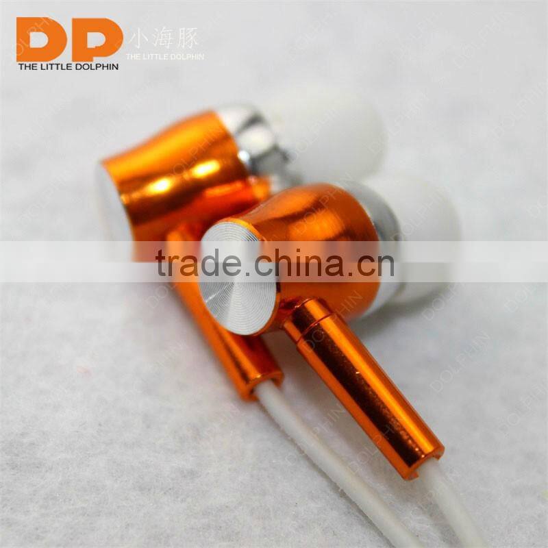 new premium fluorescence glow earbuds metal glowing headphones for mp3 player