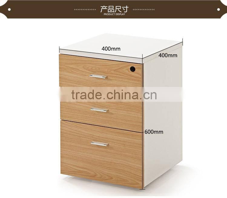 2016 Best selling High quality wooden small cabinet with three drawers for office