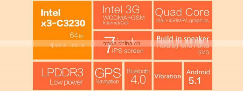 Teclast X70 R 3G WCDMA Android 5.1 7 inch IPS Retina Screen Intel SoFIA Atom X3-C3230 64bit Quad Core 1GB RAM 8GB ROM Cameras