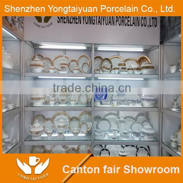 Hot sale style 3 layers fresh flower decal porcelain dry fruit plate