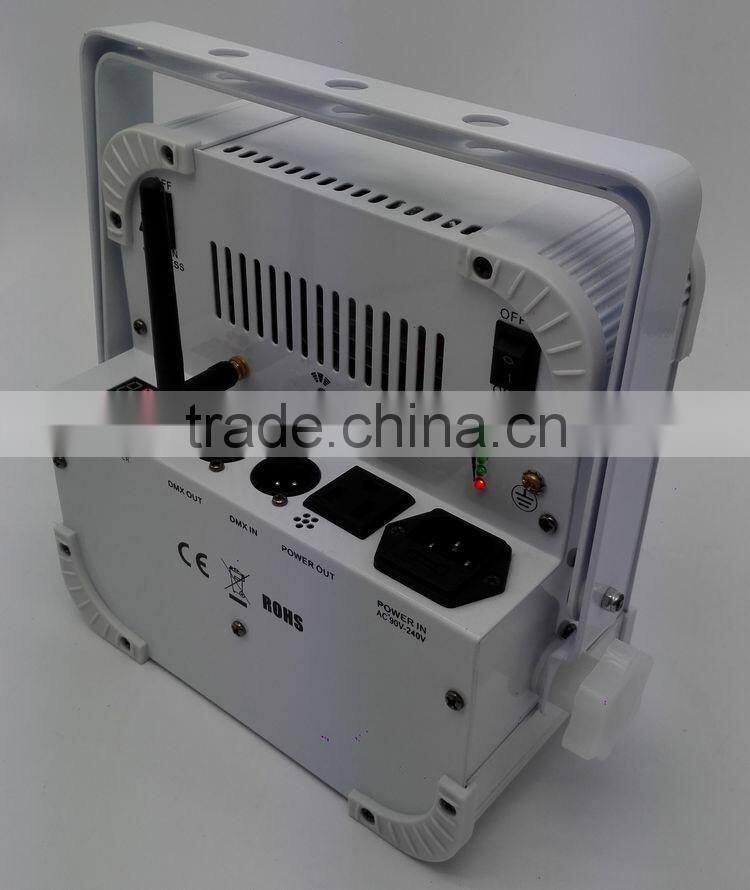 Mobile Stage DJ Par Quad IR WIFI 9*8W 10W 12W RGBW 4 IN 1 LED Rechargeable Battery Wireless Slim Flat Uplight