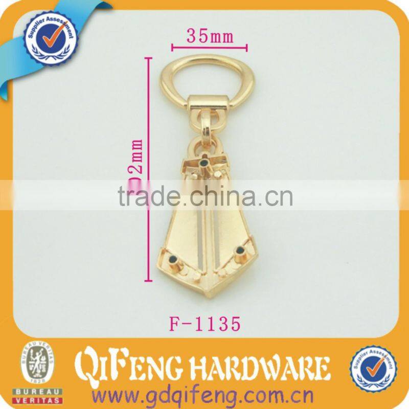 Shiny gold fashion environmental Zipper Puller for bag/garment F-1135
