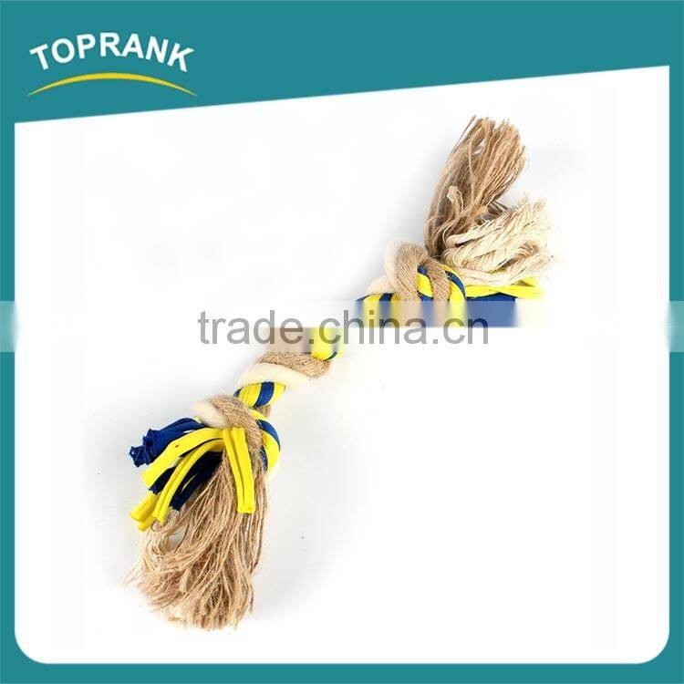 China wholesale rope bone shape dog toy chew, crochet dog toy bone