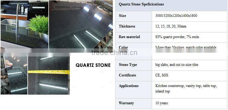 Artificial Quartz Stone Quartz Stone Dining Table Tops