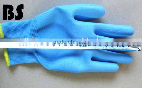 BSSAFETY high stretchable antistatic nylon pu palm coating gloves arc-welder's gloves