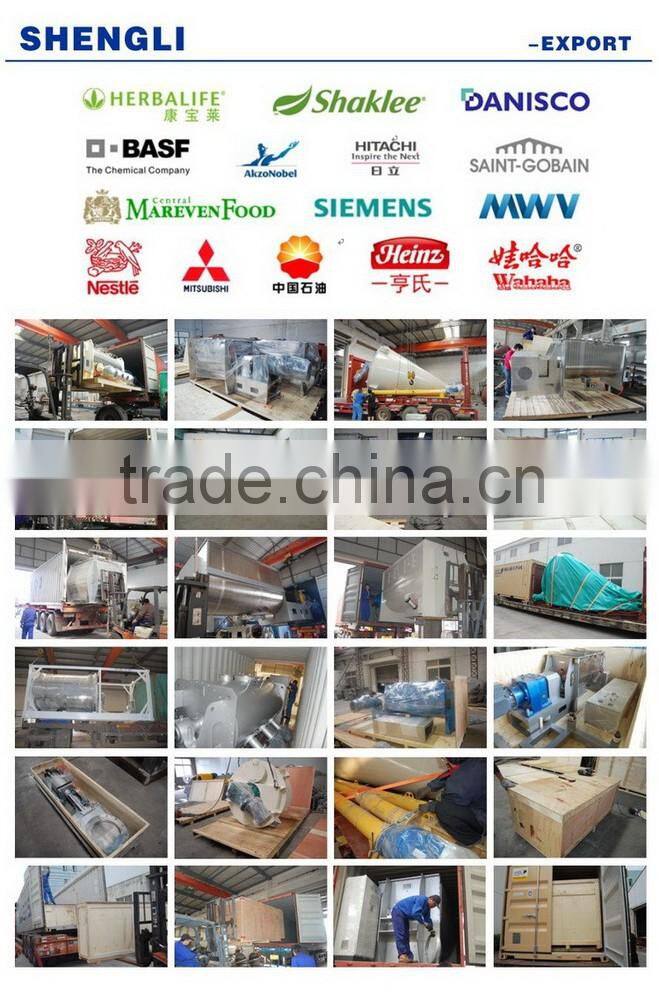 Stainless steel horizontal paddle mixer