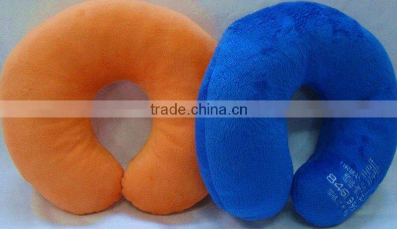 China wholesale multicolors travel neck pillow, with polyester fiber filling