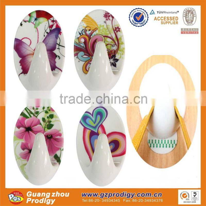 Removable hanging hooks, self adhesive jumbo hook