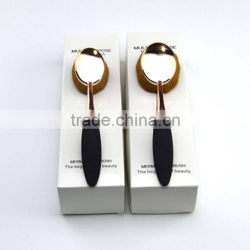 private label toothbrush shape single oval makeup brush beauty cosmetic