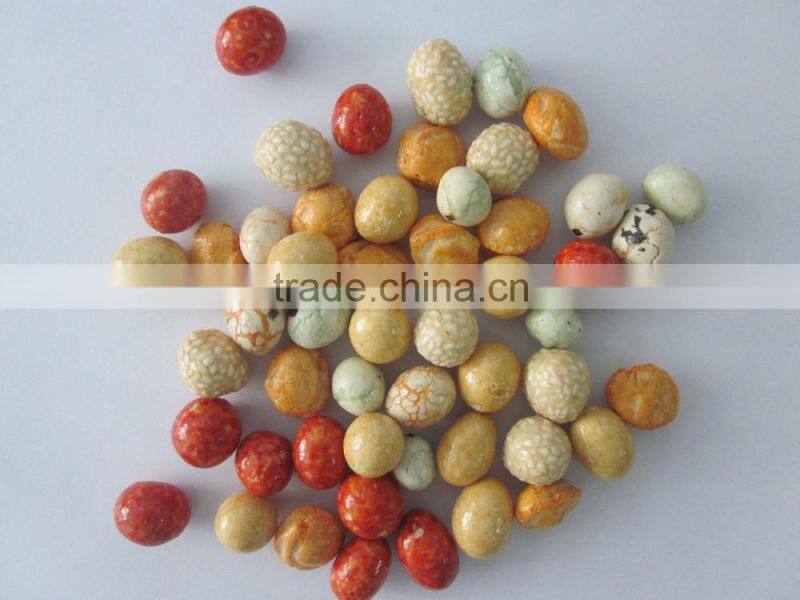 Round type fried spicy coated peanut