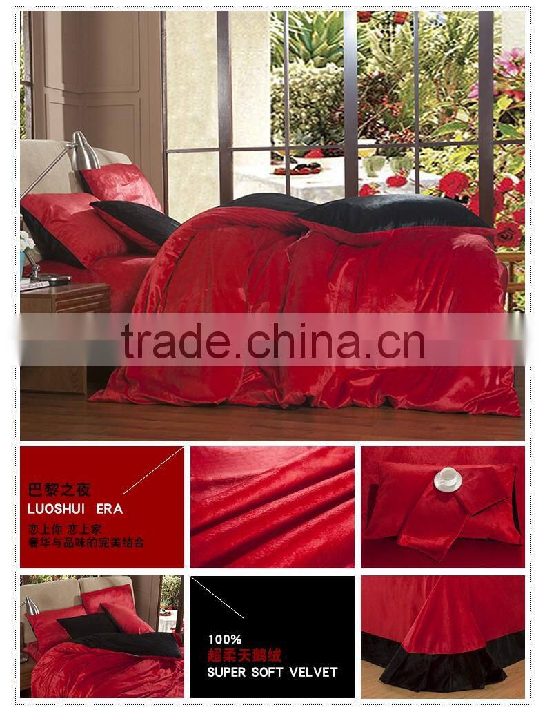 Flannel Fleece Winter Thick Duvet cover sets Coffee Full Queen King size 4pcs Warm Bedding set bedclothes Bedsheet/Bed linen