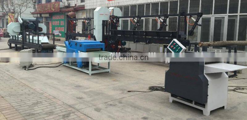 Timber or Planks processing line/New design of diameter 400mm round log processing machinery line