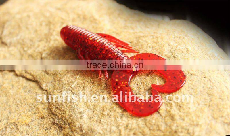 soft fishing lure with salt,freshwater soft lure G16B