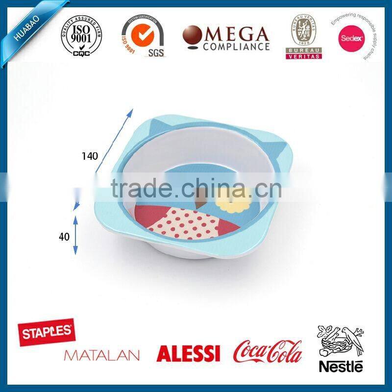 NEW Owl design melamine dinner set for children , bowl and plate set for children