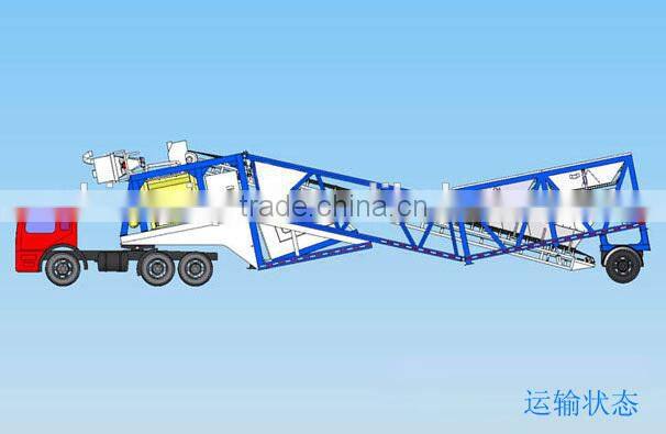 Portable ready mixed concrete batching plant for sale