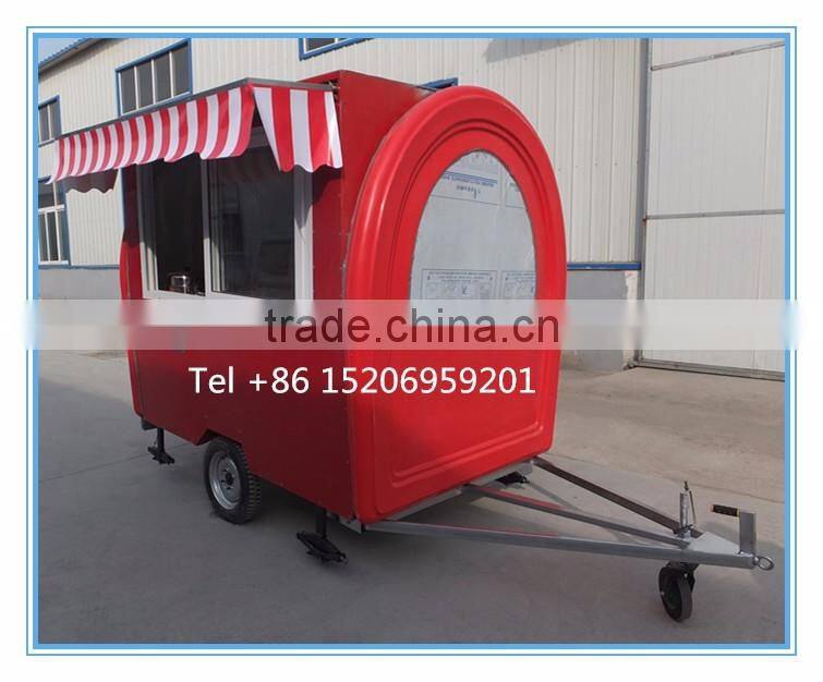 customized three wheel and four wheel mobile food cart and food trailer