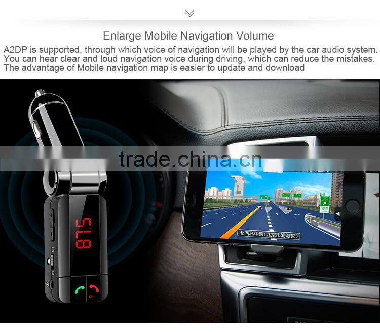 car handsfree bluetooth fm transmitter and USB charger