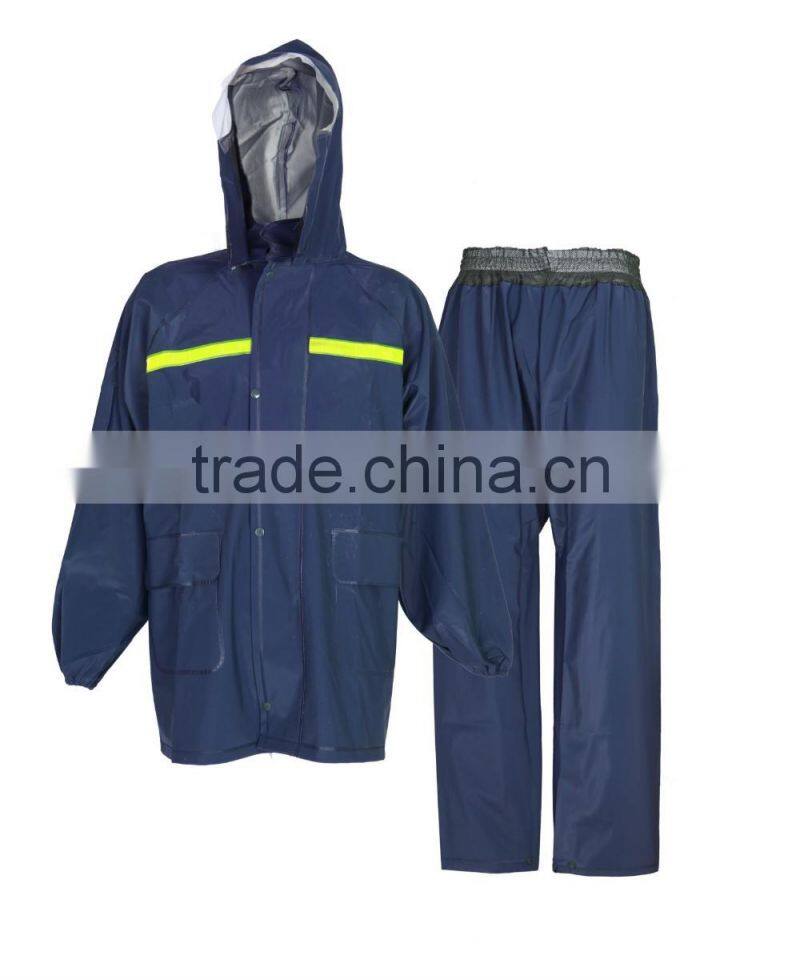 absolute waterpproof in heavy rain days high quality plastic rain suit for men