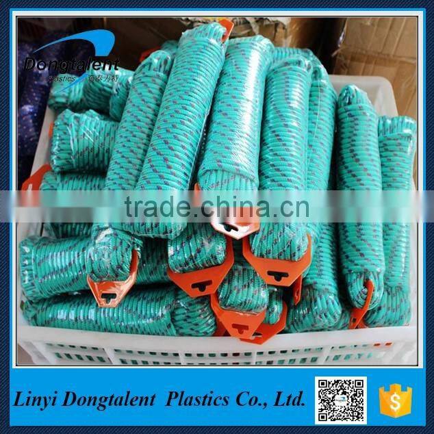 Factory price braided PP/polypropylene household rope in assorted color