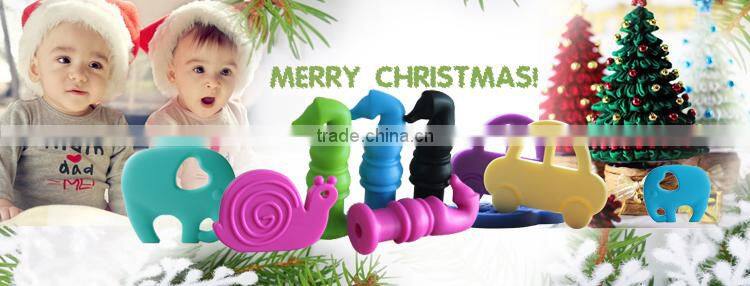 Factory original design non-toxic silicone teether ring