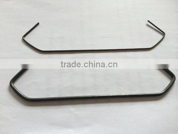 0.120"wire diameter length spring steel wire form 7" lengthV power coating hook