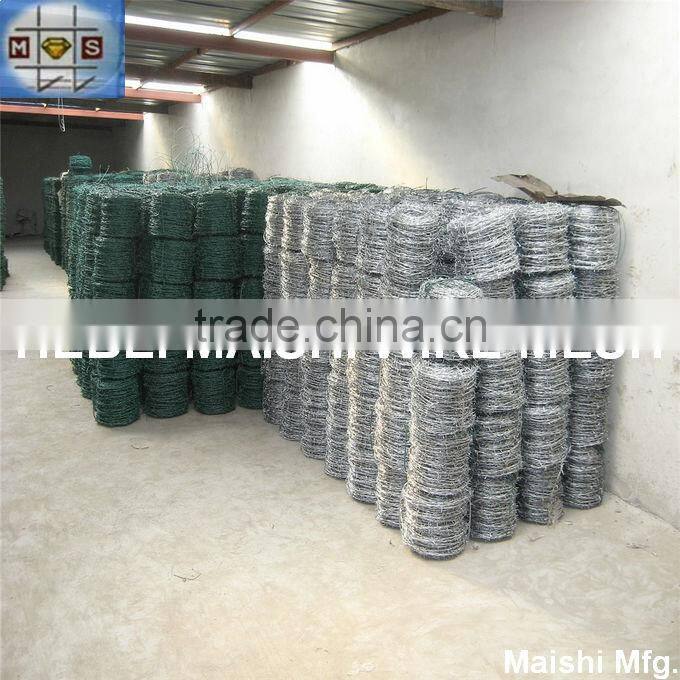 Green PVC Coated Barbed Wire