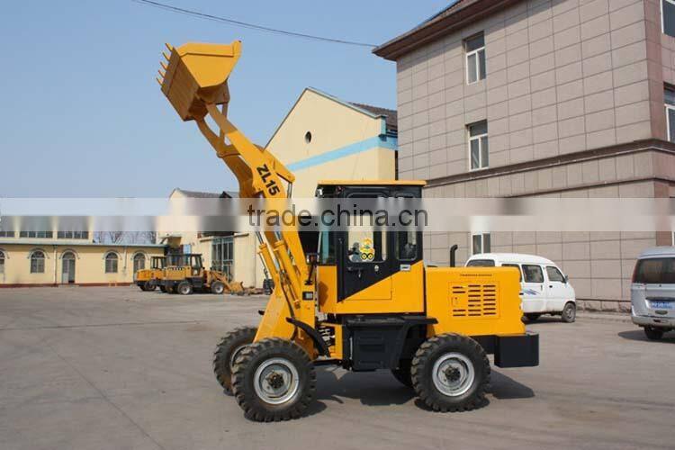 Wheel loader JT915 with CE certification 1.5 ton with fork from china