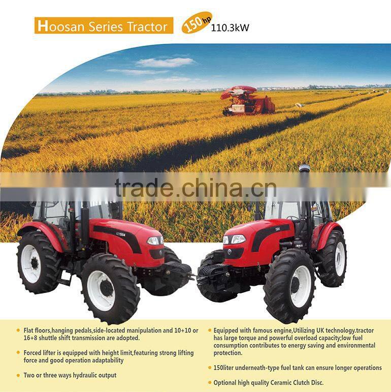 Best price special discount 145hp wheeled tractor small farm tractor