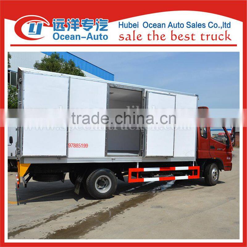 Foton manual gearbox 8ton refrigerated van trucks sale