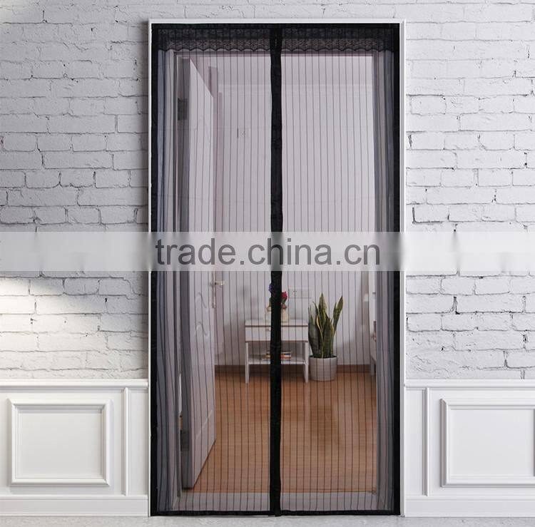 2016 Dustproof anti-mosquito soft magnetic rolling screen door with good light and closed
