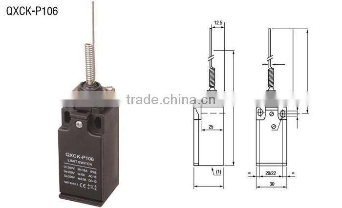 QXCK-P106 1m/s 5 million times 30*30*63mm IP65 Multidirection type Limit Switch