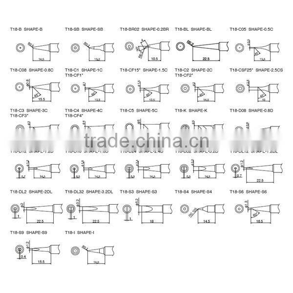T18 replacement hakko solder iron tips